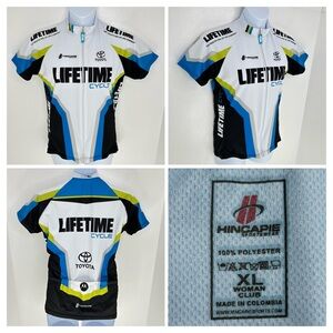 Hincapie Lifetime Fitness Cycling Jersey Womens XL Full Zip‎ Stretch Bike